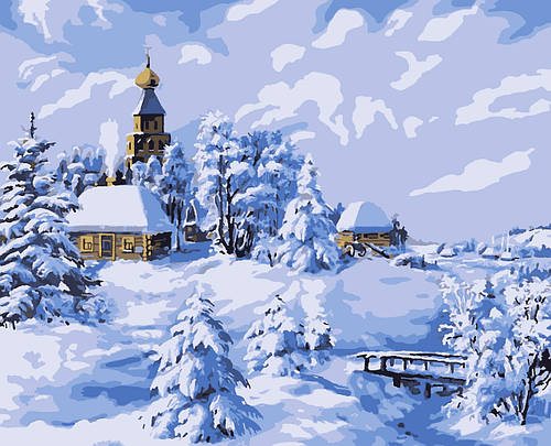 Картина за номерами «Зимова казка»
