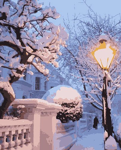 Картина за номерами «Сніжна зима»